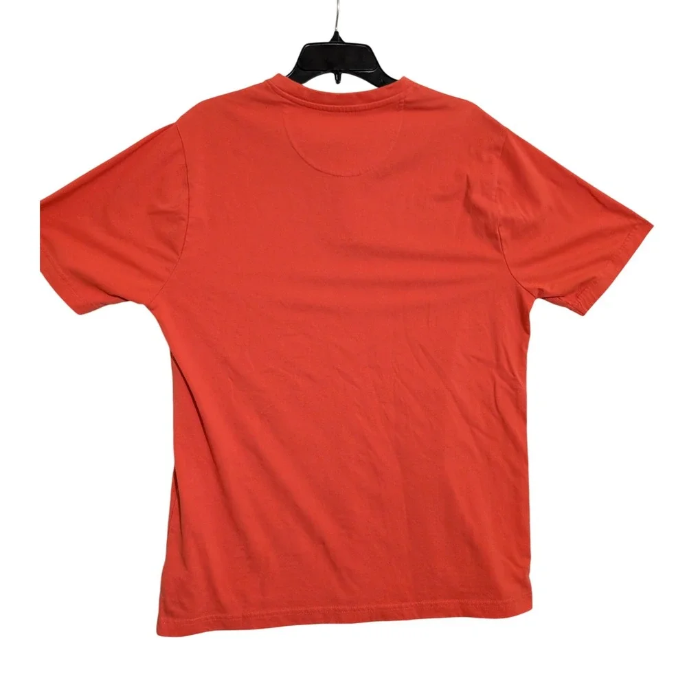 Ocean Coast Mens‎ Graphic T-Shirt American Flag Bass Fishing Red Medium
